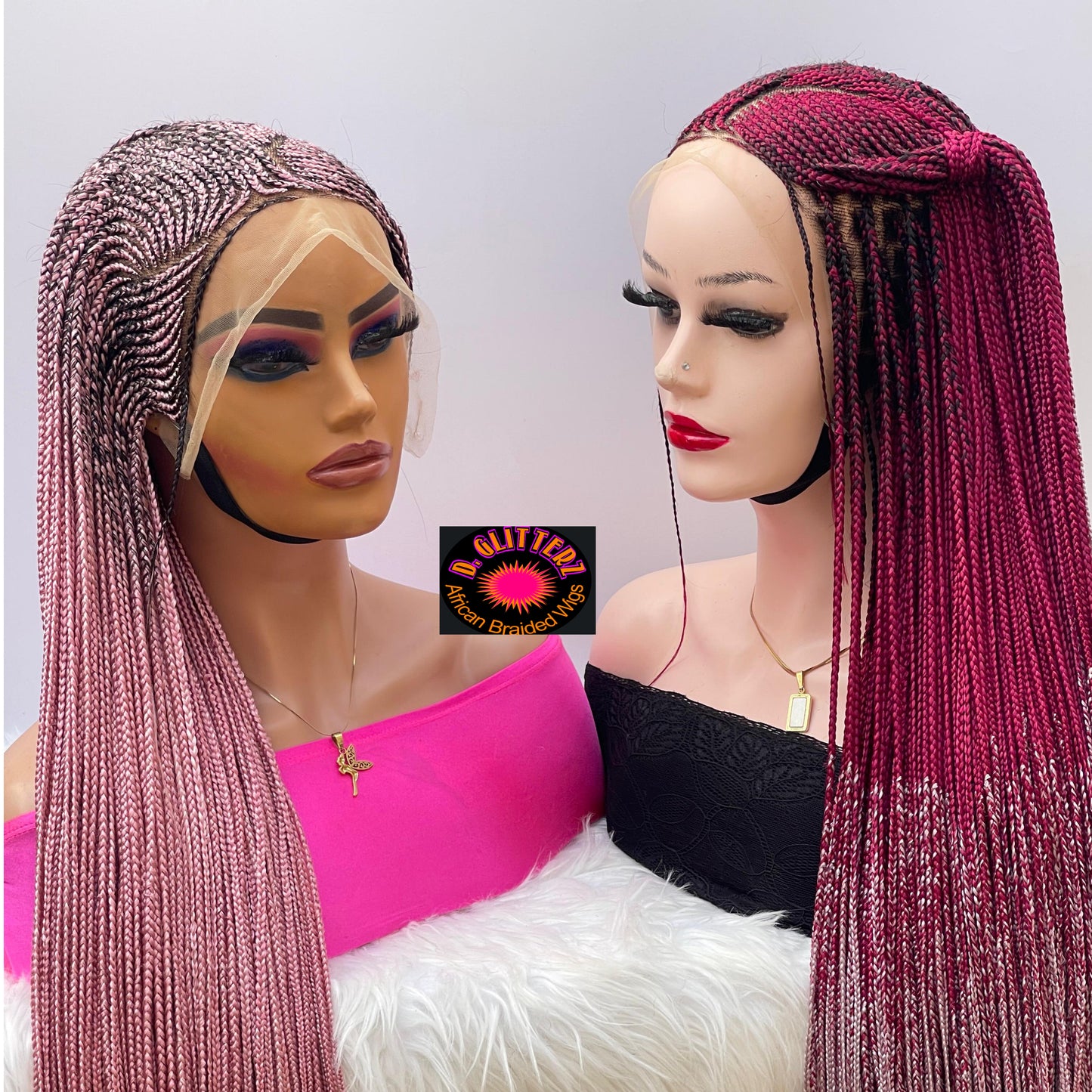 AFRICAN BRAIDED WIG ON 13*6 FRONTAL LACE CLOSURES