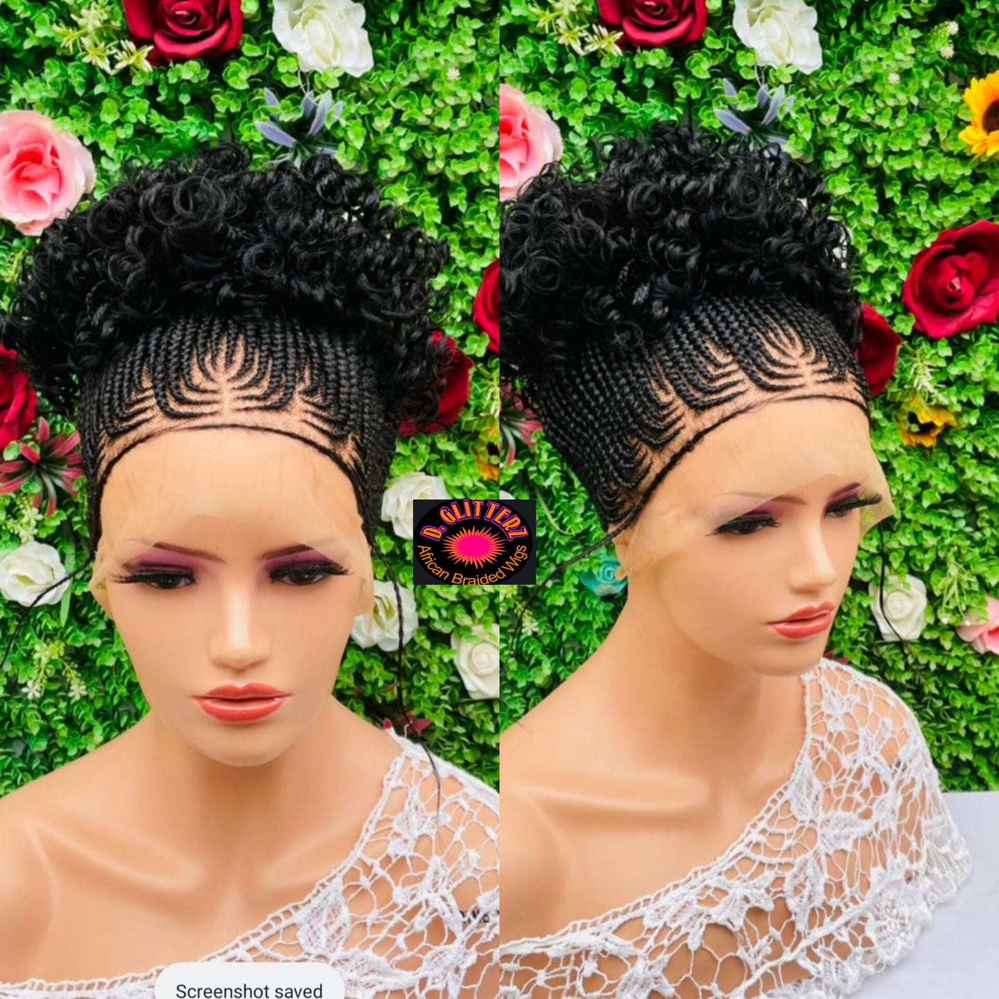 PONYTAIL BRAIDED  CONROW WIGS  ON  360 LACE LACE CLOSURE