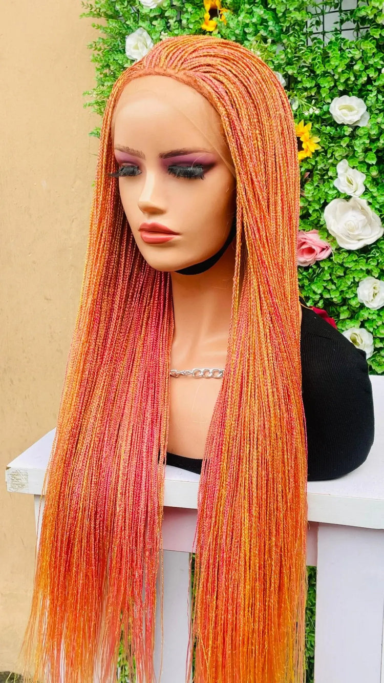 MICRO BOX BRAIDS WIGS ON 13*4 LACE CLOSURE - d.glitterzwigs