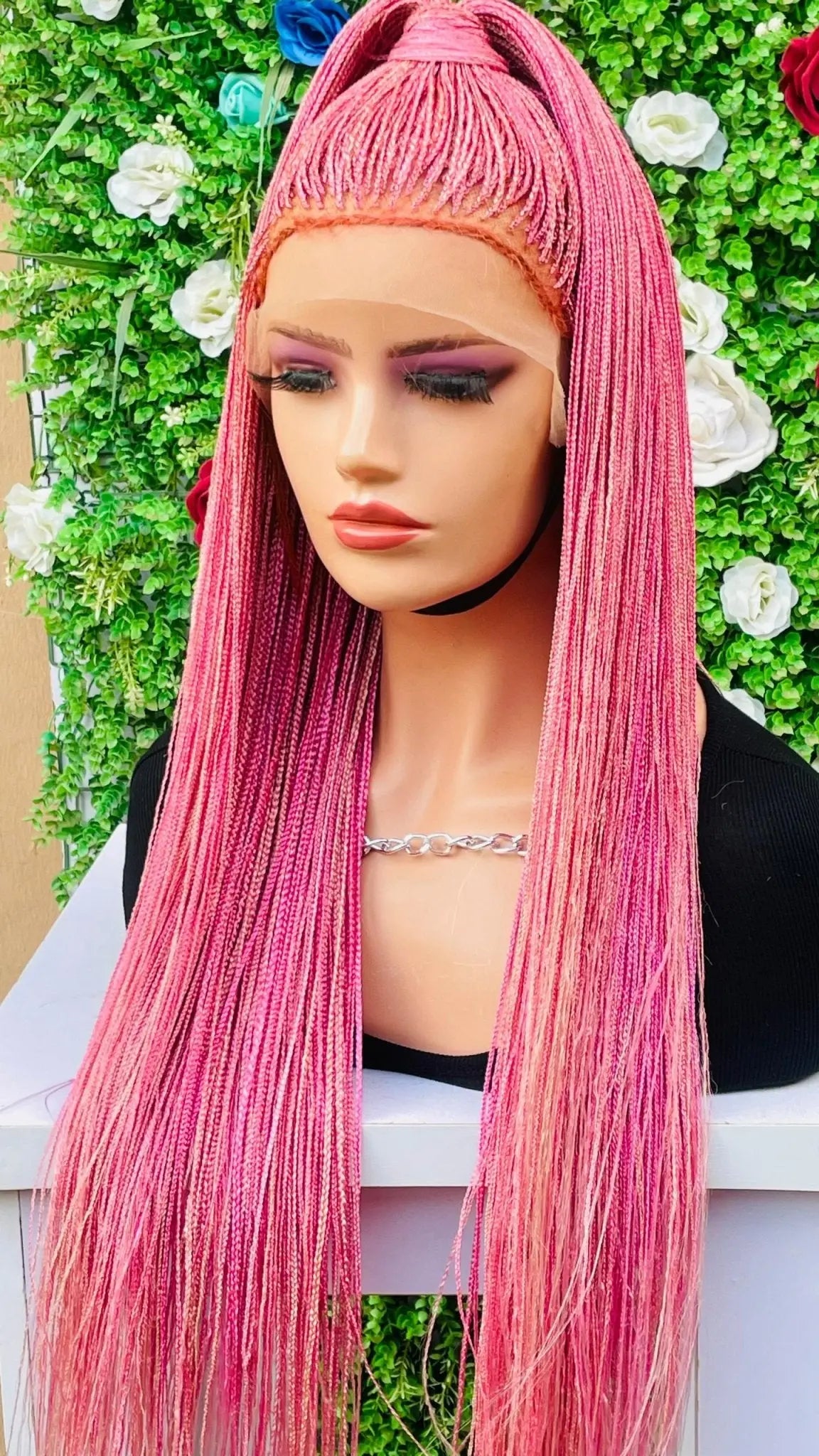 MICRO BOX BRAIDS WIGS ON 13*4 LACE CLOSURE - d.glitterzwigs