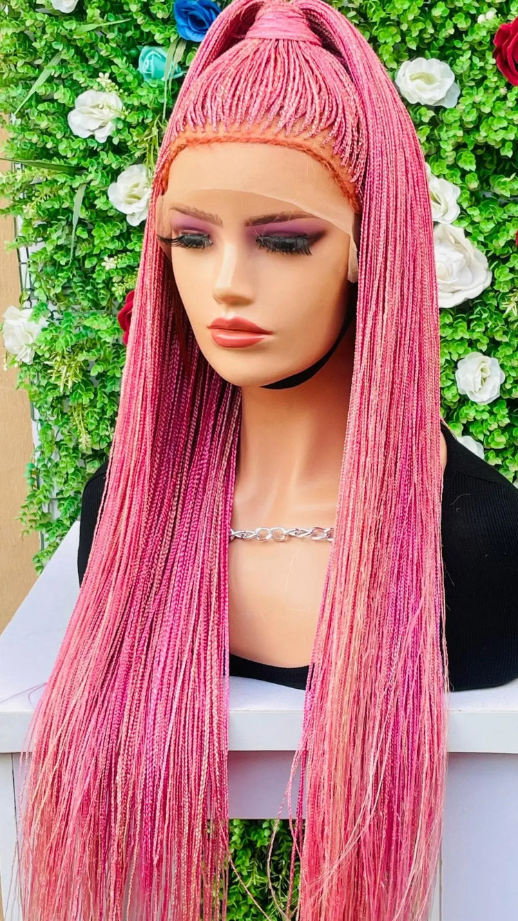 MICRO BOX BRAIDS WIGS ON 13*4 LACE CLOSURE - d.glitterzwigs