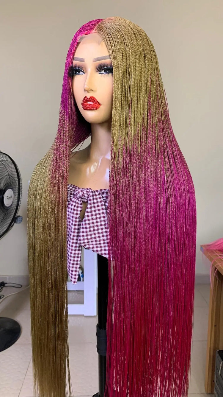 NANO TWIST BRAIDED WIGS ON 2*4 CLOSURE - d.glitterzwigs