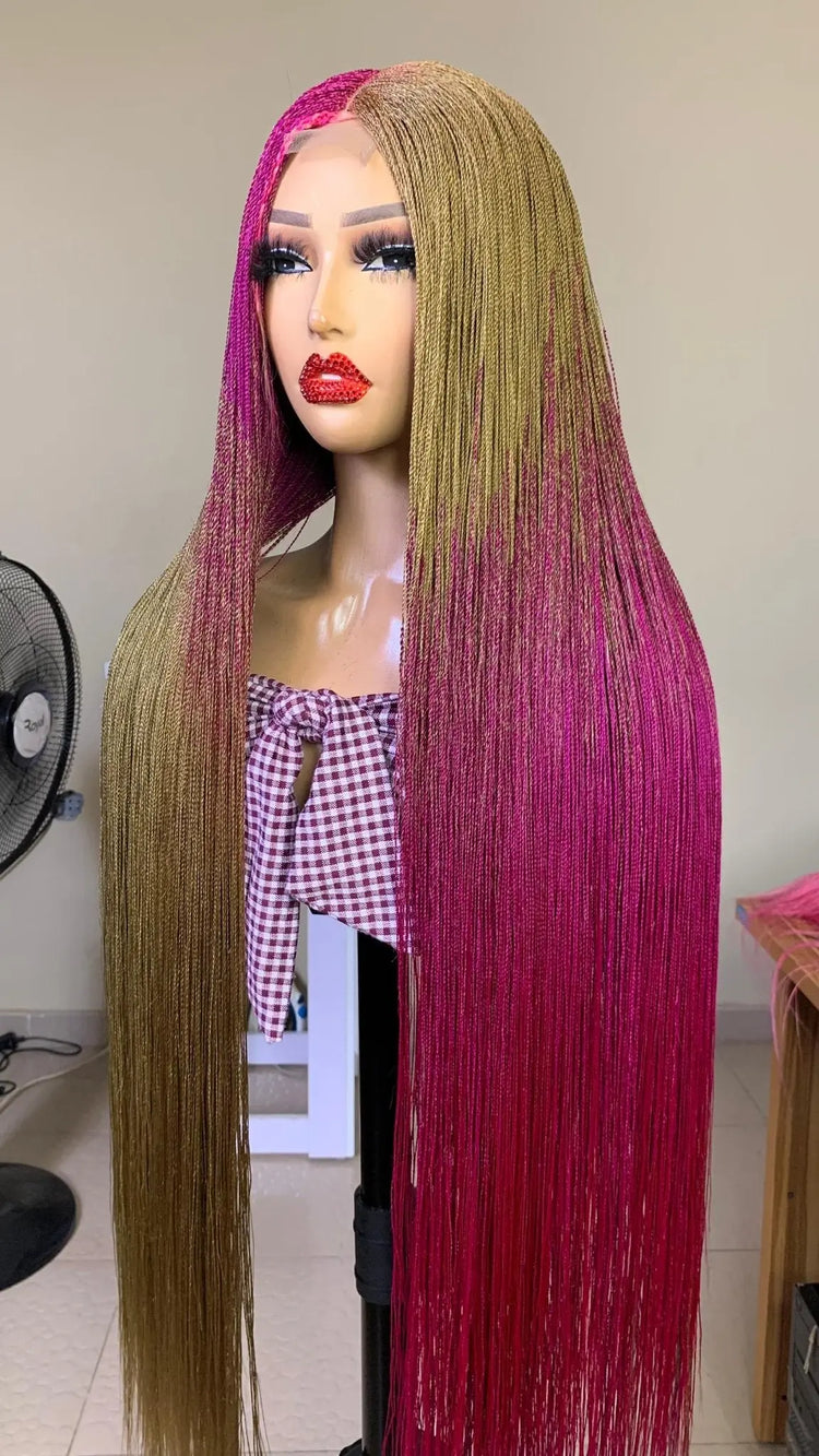 NANO TWIST BRAIDED WIGS ON 2*4 CLOSURE - d.glitterzwigs