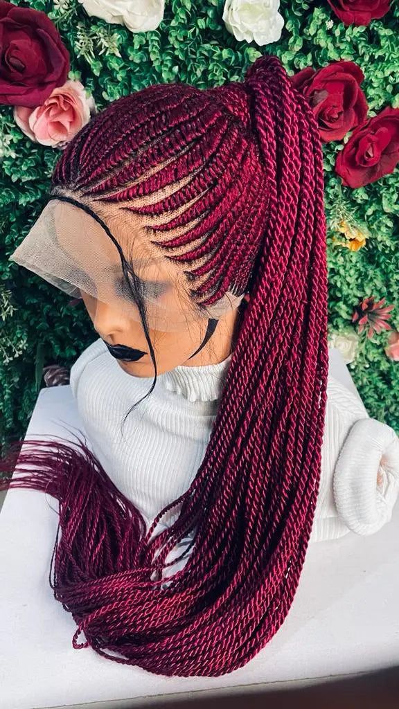 PONYTAIL BASKET  CONROW WIGS  ON  360 LACE CLOSURE - d.glitterzwigs