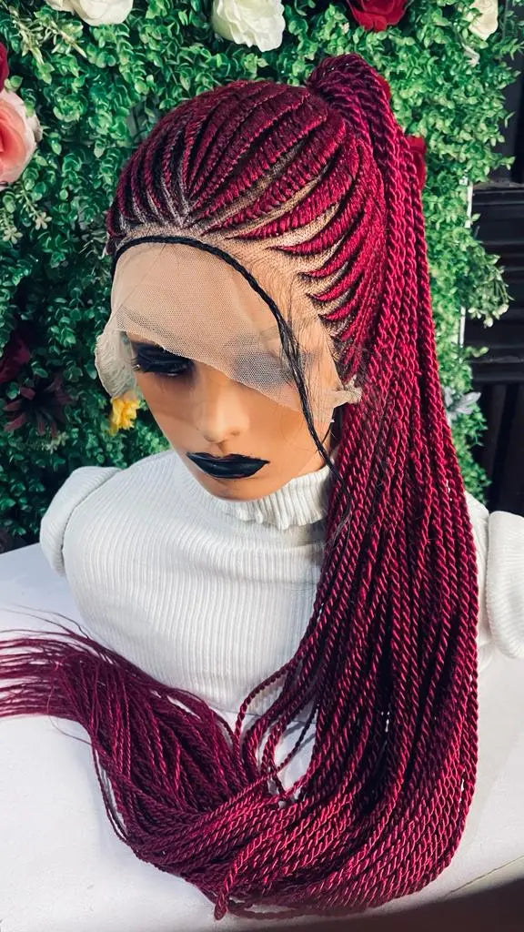 PONYTAIL BASKET  CONROW WIGS  ON  360 LACE CLOSURE - d.glitterzwigs