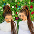 PONYTAIL BRAIDED WIGS  ON  360 LACE CLOSURE LARGE CAP - d.glitterzwigs