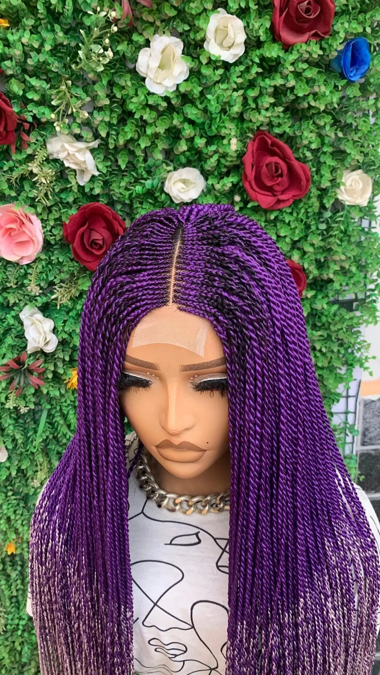 TWIST BRAIDED  WIGS  ON 2*4 LACE CLOSURE d.glitterzwigs