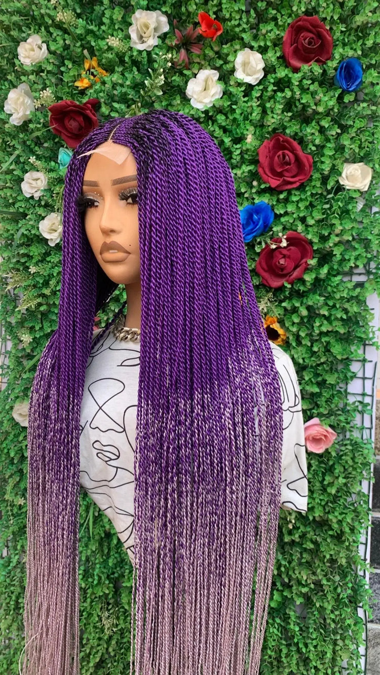 TWIST BRAIDED  WIGS  ON 2*4 LACE CLOSURE d.glitterzwigs