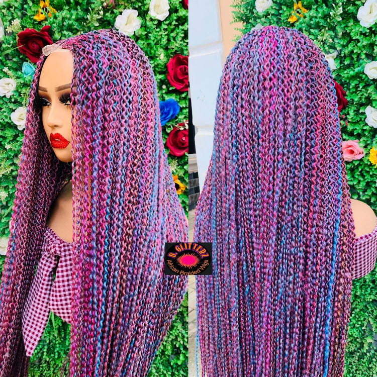 WATERMELON  WIGS  ON 2*4 LACE CLOSURE - d.glitterzwigs