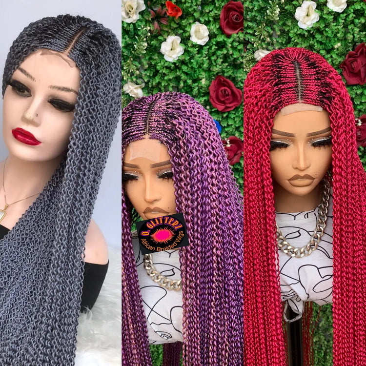 WATERMELON  WIGS  ON 2*4 LACE CLOSURE - d.glitterzwigs