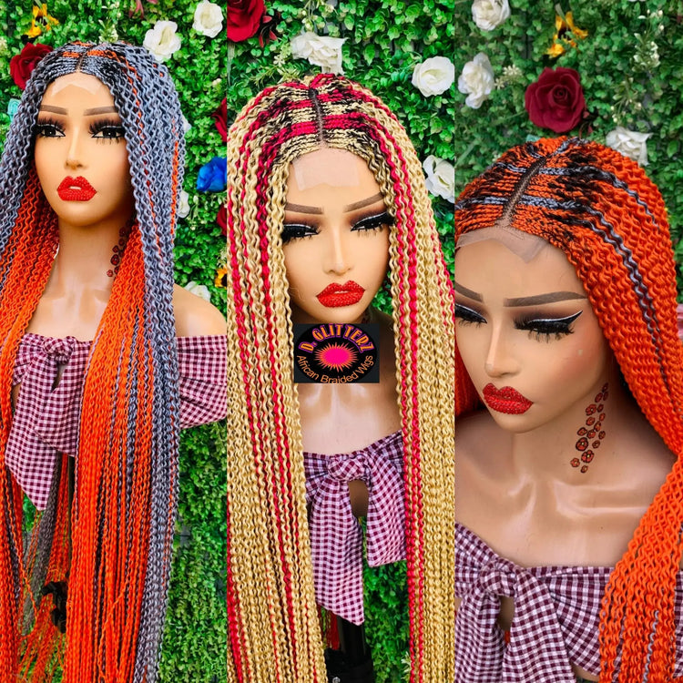 WATERMELON  WIGS  ON 2*4 LACE CLOSURE - d.glitterzwigs