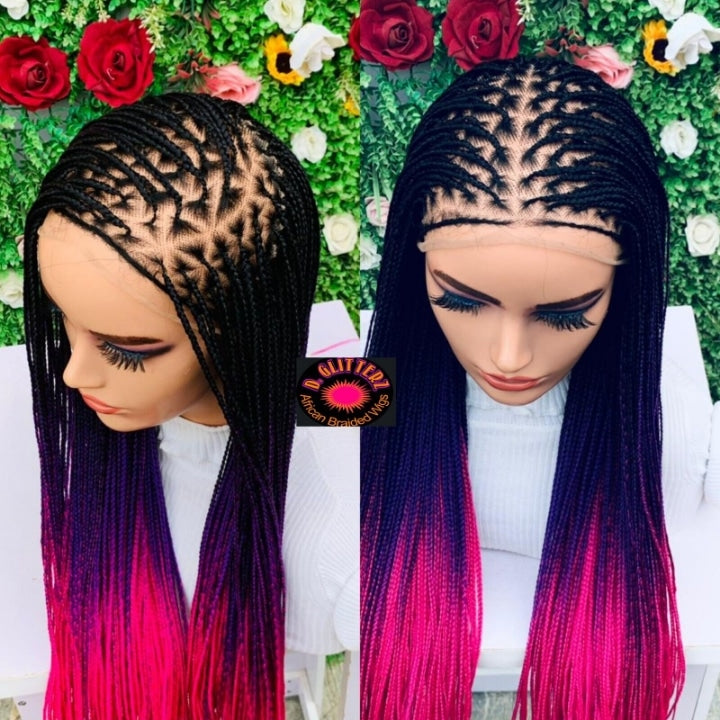 KNOTLESS BRAIDED WIGS ON 13*6  FRONTAL LACE CLOSURE