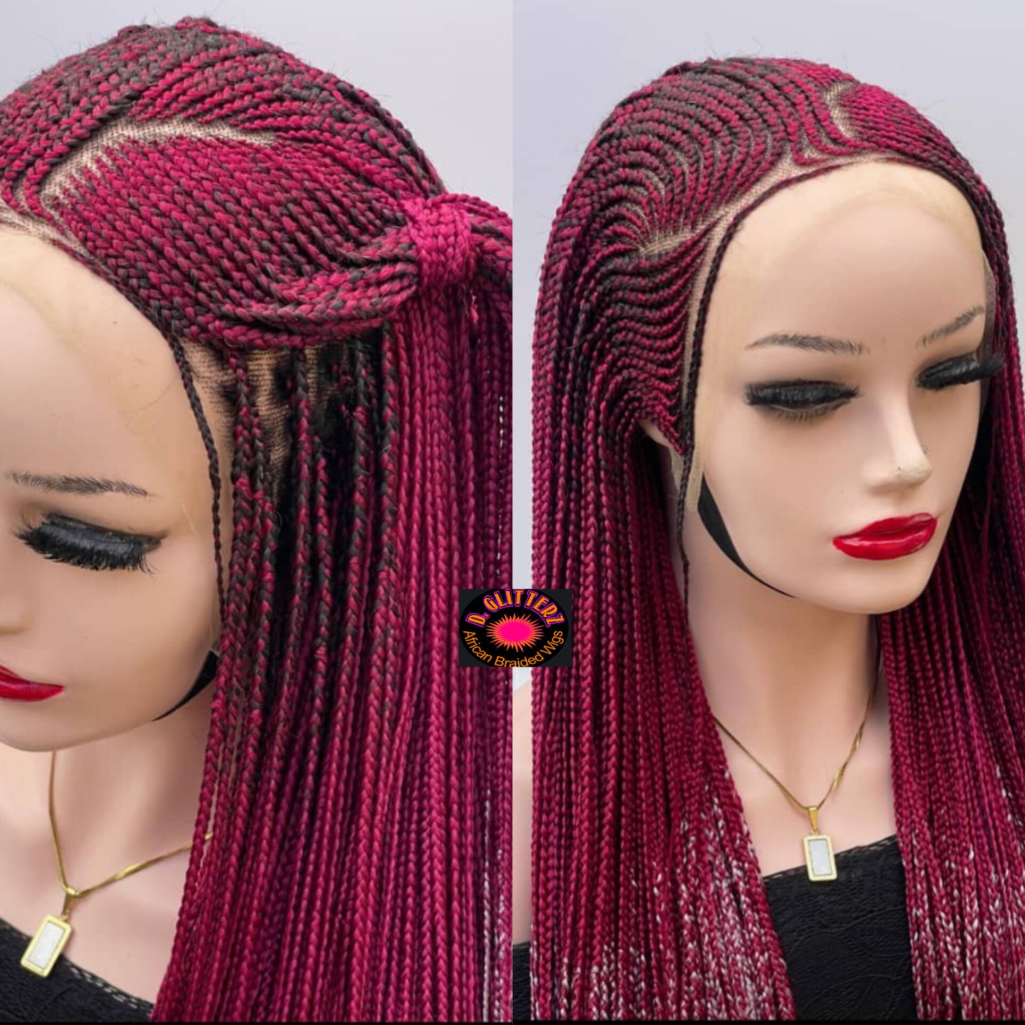 AFRICAN BRAIDED WIG ON 13*6 FRONTAL LACE CLOSURES
