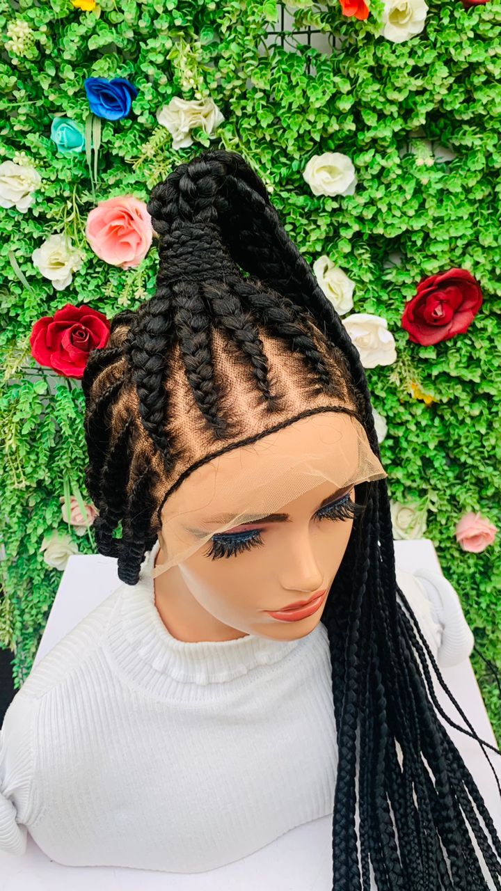 AFRICAN BRAIDED WIGS ON FULL  LACE CLOSURES