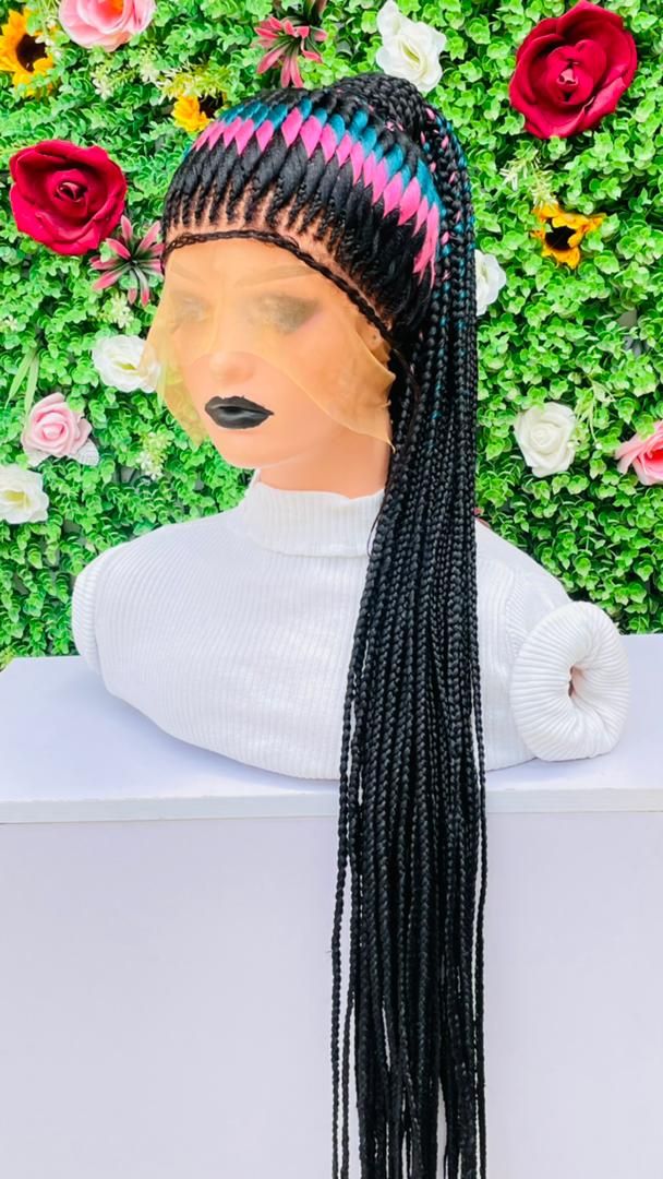 TISSUE PONYTAIL BRAIDED WIGS ON 360 LACE CLOSURES