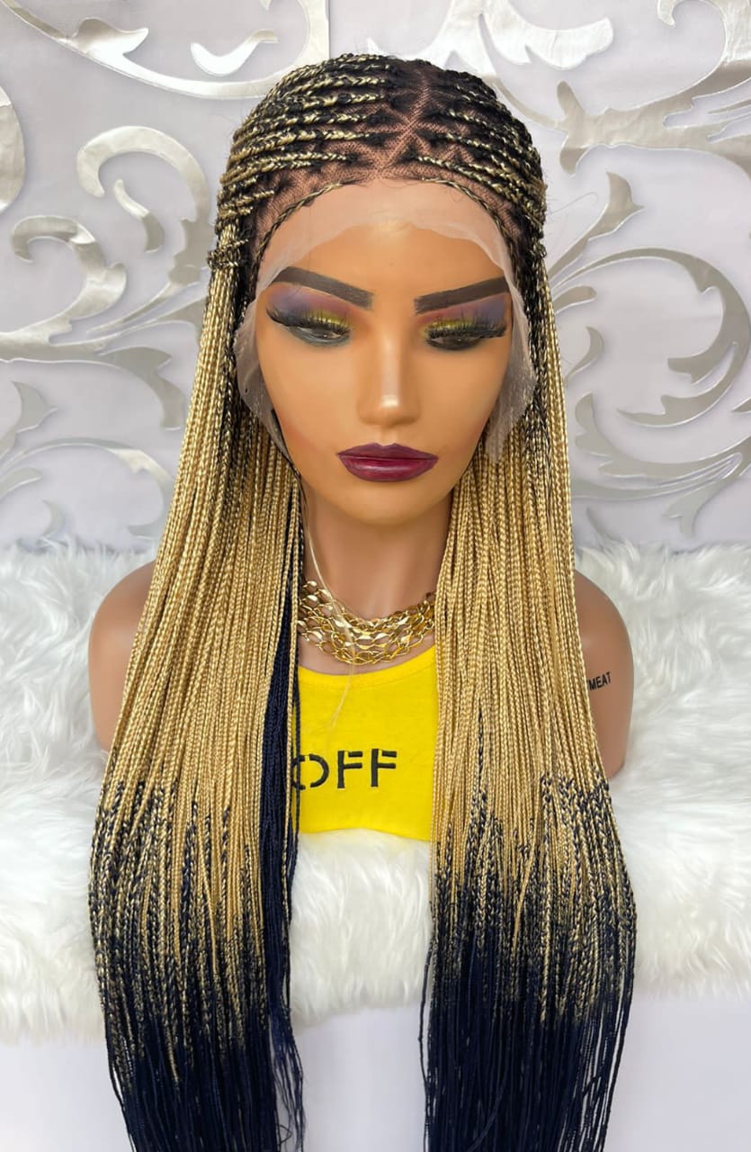 KNOTLESS BRAIDED WIGS ON 13*6  LACE CLOSURE