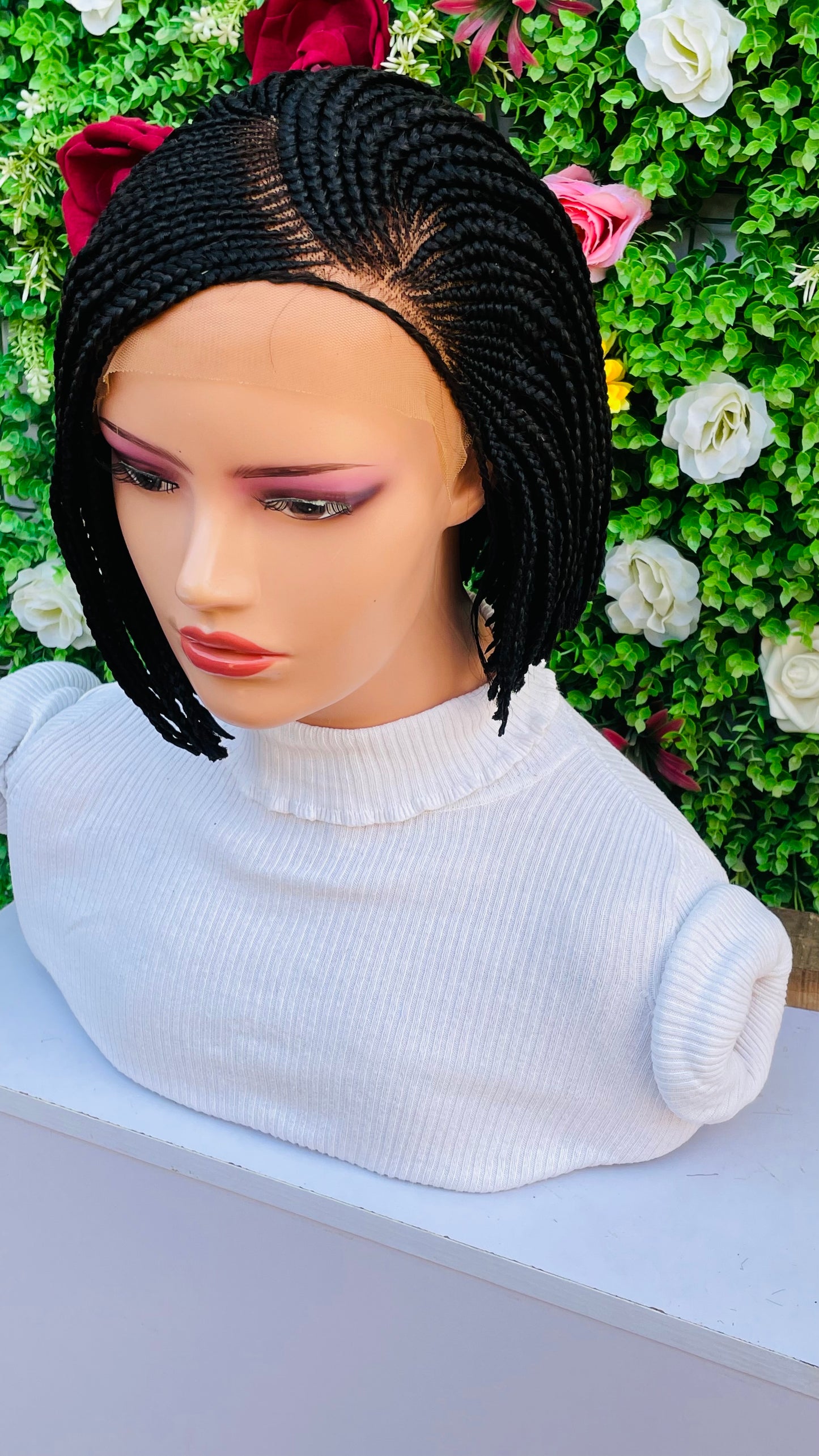 AFRICAN BRAIDED WIGS ON 13*4 FRONTAL LACE CLOSURE