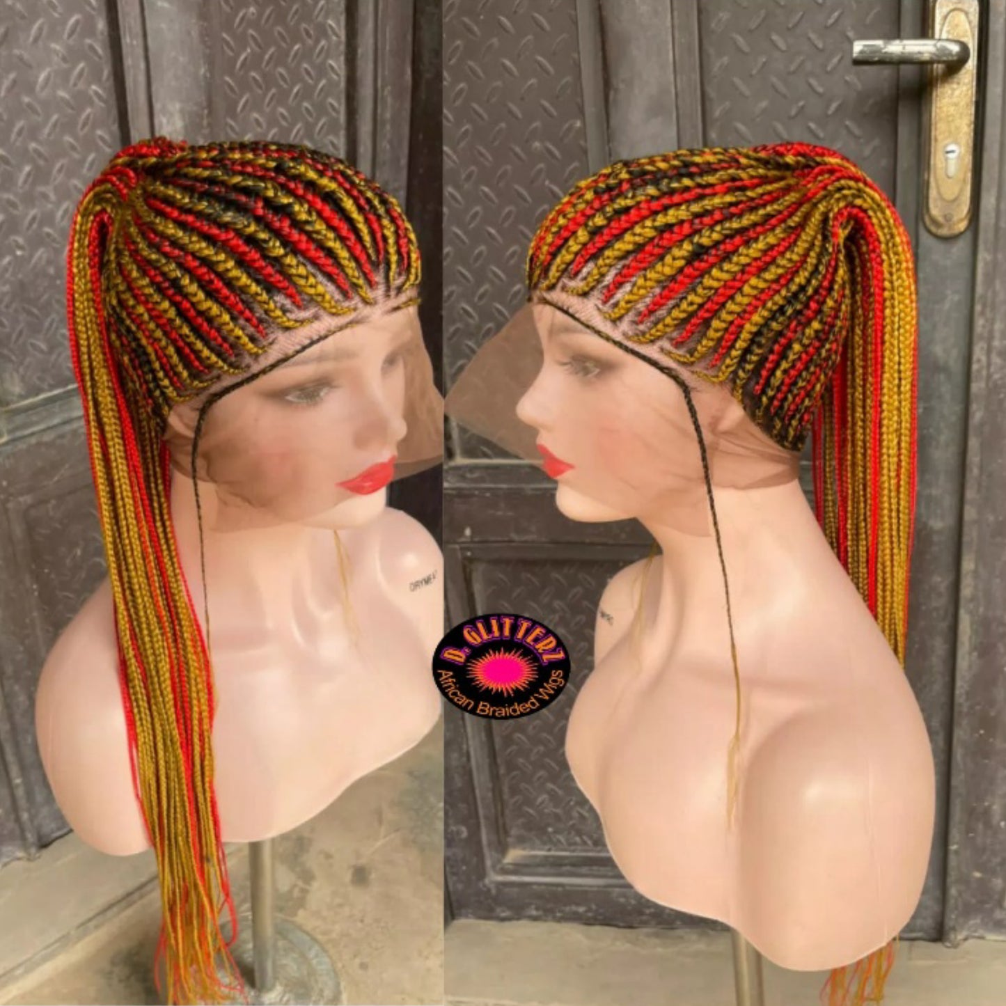 AFRICAN BRAIDED PONYTAIL WIGS ON 360 Lace 38"