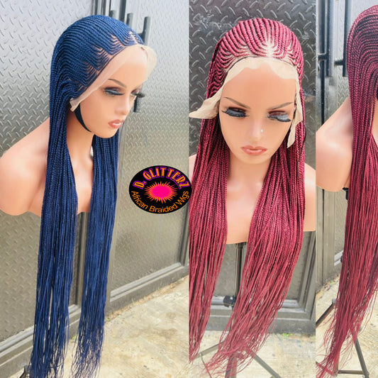 AFRICAN BRAIDED WIGS (SEVEN SEVEN BRAIDED STYLE) ON 13*6 FRONTAL CLOSURE
