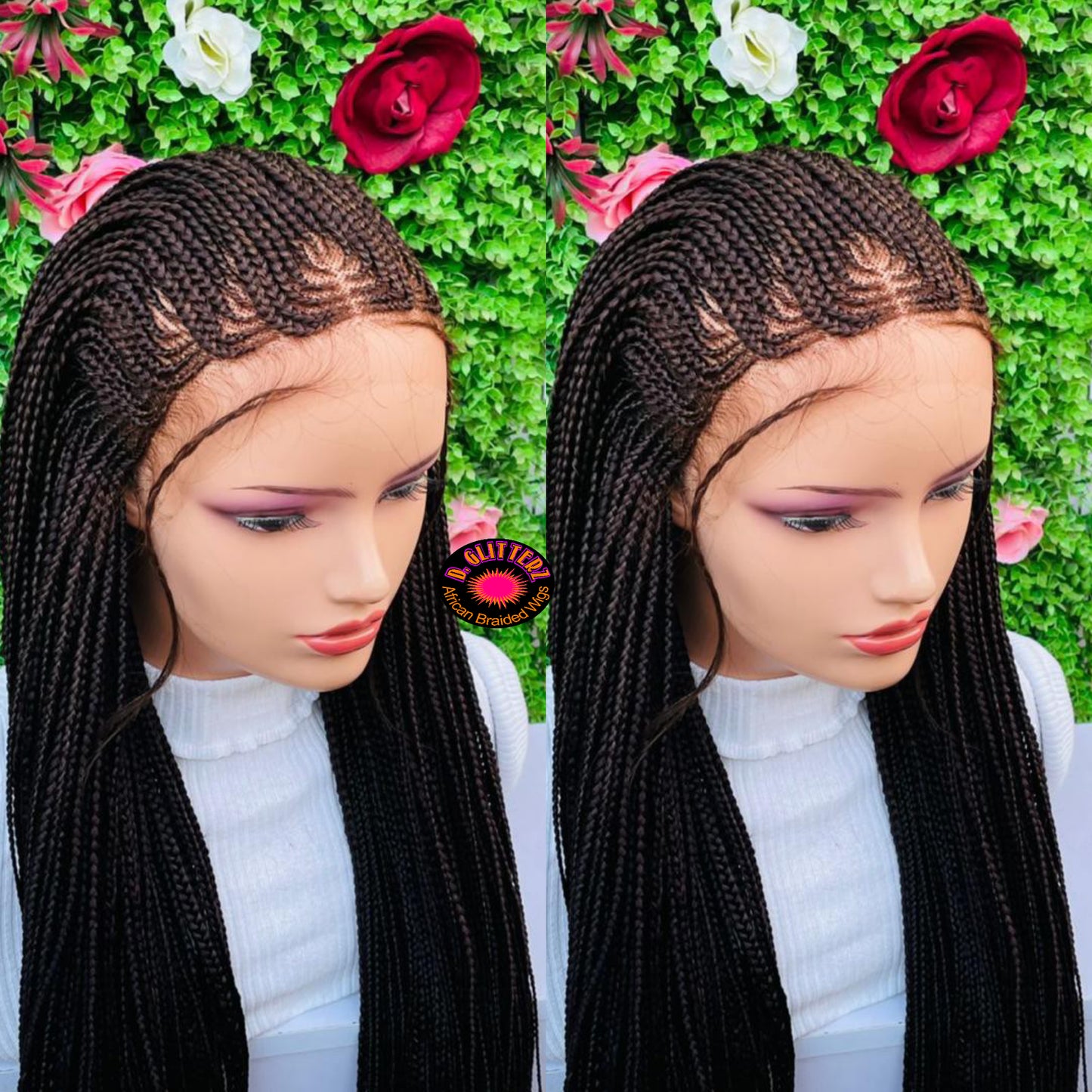 AFRICAN BRAIDED CONROW WIGS ON 13*6 Frontal LACE CLOSURE
