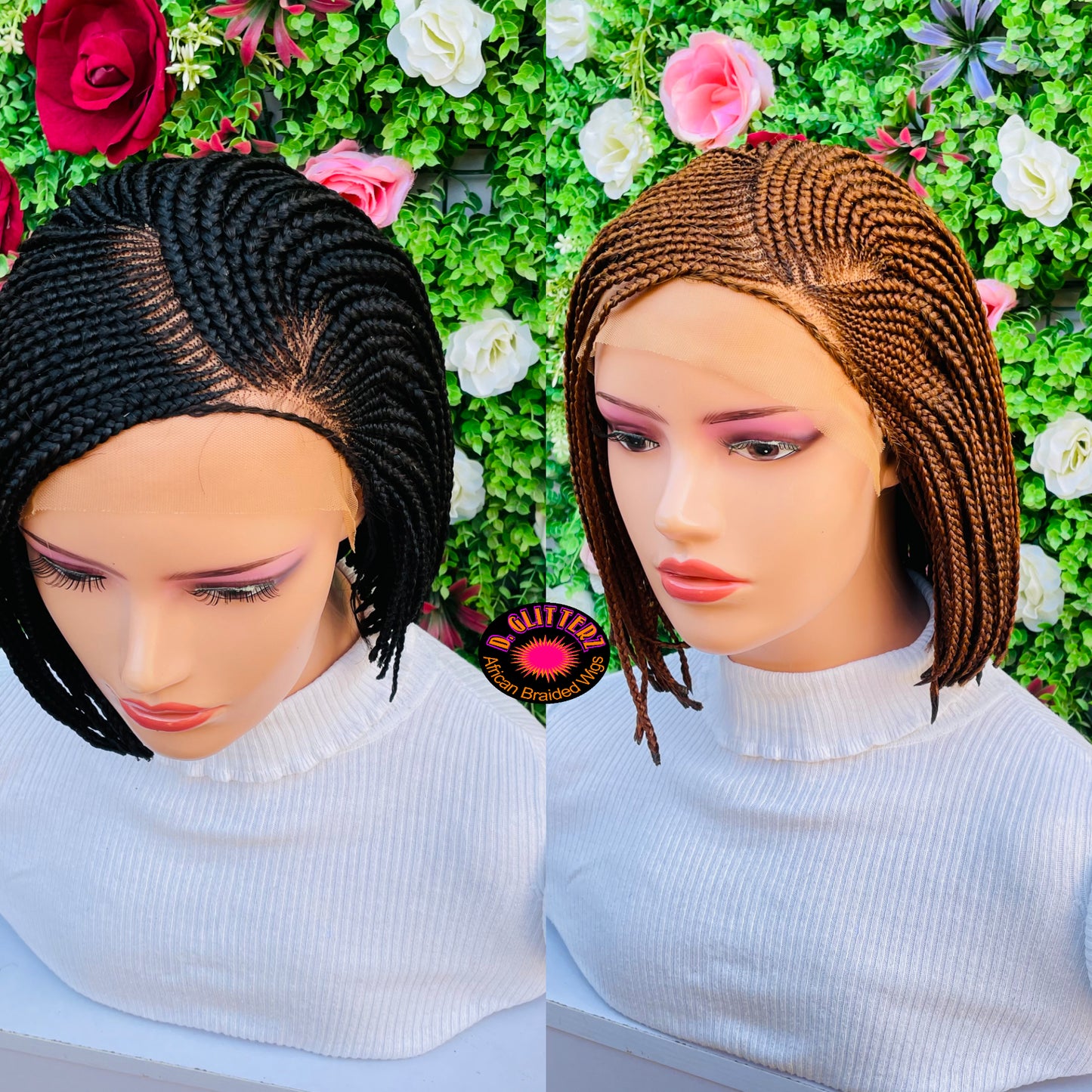 AFRICAN BRAIDED WIGS ON 13*4 FRONTAL LACE CLOSURE